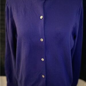 NWT Lands' End Purple Sapphire Cardigan